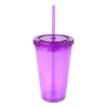 16 oz Double Wall Cool Acrylic Tumbler - Translucent Purple