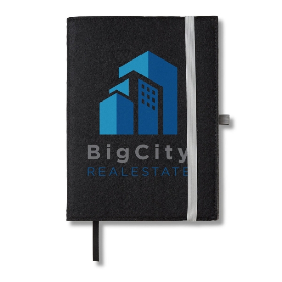 Felt Cover With Refillable Journal Notebook 6.5" X 8.7"