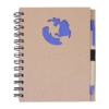 Globe Die Cut Spiral Notebook & Pen 5.875" x 7" - Natural