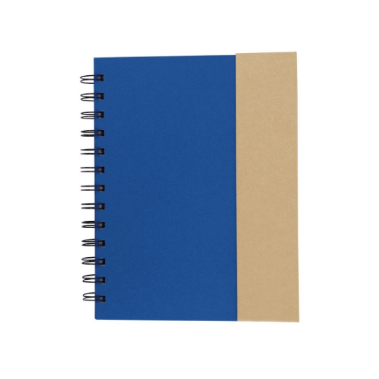 Spiral Notebook With Sticky Notes & Pen 5.75" x 7.25" - Blue