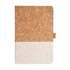 Cork And Heathered Fabric Hardcover Journal 5.5" X 8.25" - Natural