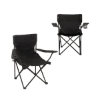 Folding Captains Camping Chair - Black