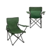 Folding Captains Camping Chair - Green-Hunter