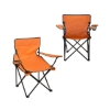 Folding Captains Camping Chair - Orange