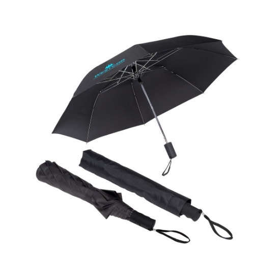 44" Arc Vented Auto Open Folding Umbrella