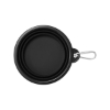 Collapsible Pet Bowl With Carabiner - Black
