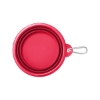 Collapsible Pet Bowl With Carabiner - Red