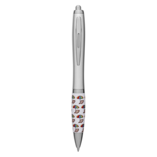 Vacation Theme Recycled ABS Ballpoint Pen - Silver