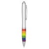 Rainbow Pride LGBTQ+ Recycled ABS Ballpoint Pen - Silver