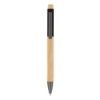 Bamboo Barrel with Gunmetal Clip Pen - Black
