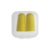 Earplugs In Square Case - Yellow