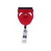 Badge Reel Holder with Screen Cleaner - Red
