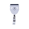 Badge Reel Holder with Screen Cleaner - White