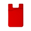 Econo Silicone Mobile Cell Phone Wallet - Red
