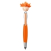 Multicultural Screen Cleaner With Stylus Pen - Orange