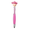 Multicultural Screen Cleaner With Stylus Pen - Pink