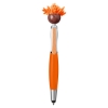 Multicultural Screen Cleaner With Stylus Pen - Orange