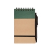 Pocket Note Jotter Notebook & Pen 3" X 5" - Green