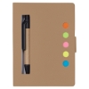 Stowaway Sticky Jotter With Pen - Natural