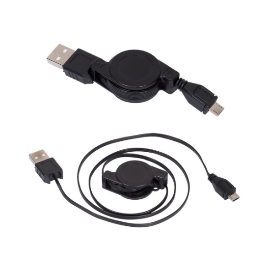 Retractable USB Cable Adapter - Black