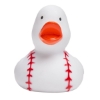 Baseball Rubber Duck - White