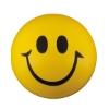 Round Smiley Face Shape Stress Ball - Yellow
