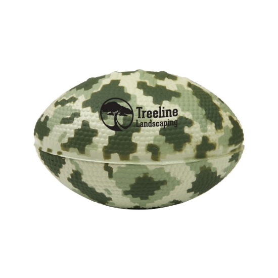 Digi Camo Football Shape Stress Ball