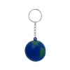 Globe Earth Shape Stress Ball Keychain - Blue