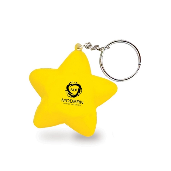 Star Shape Stress Ball Keychain