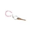 Baseball Shape Stress Ball Keychain - White