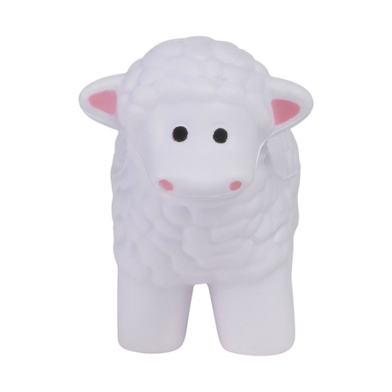 Sheep Shape Stress Ball - White