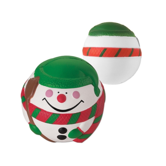 Happy Holiday Snowman Shape Stress Ball - As Shown