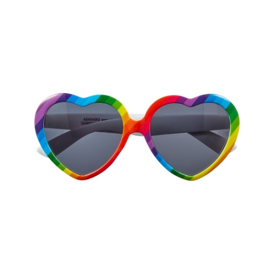 Rainbow Pride Heart Sunglasses - Rainbow