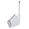 House Tape Measure Key Chain 3' - White