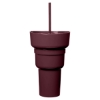 1L Recycled PP Stadium Tumbler with Snack Bowl - Sport Maroon