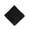 Microfiber Golf Towel With Grommet And Hook - Black