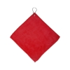 Microfiber Golf Towel With Grommet And Hook - Red