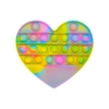 Push Pop Bubble Heart Shape Fidget Sensory Toy - Rainbow