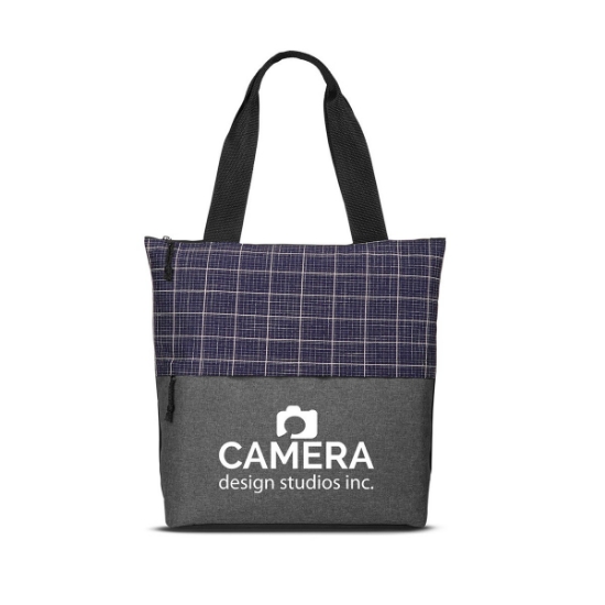 Picture of Flannel Check Accent Tote Bag