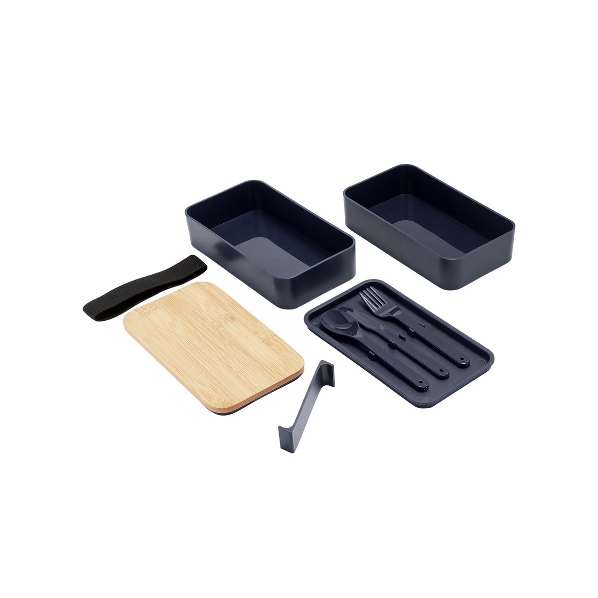 Printed Bamboo Bento Box with Logo Stackable | Save Your Ink