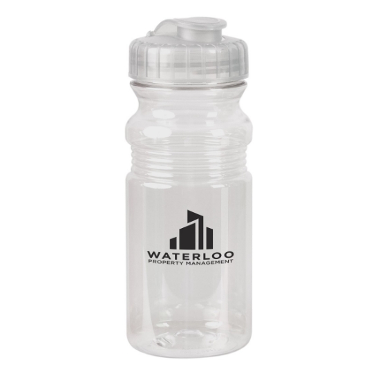 Picture of USA Made 20 oz Translucent Sport Water Bottle With Snap Cap
