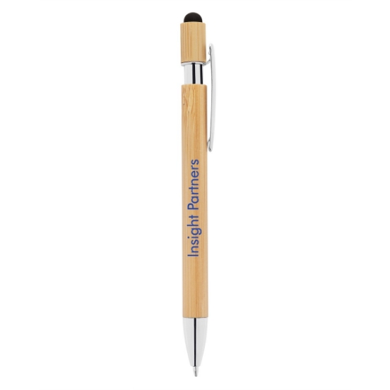 Picture of Bamboo Retractable Stylus Pen