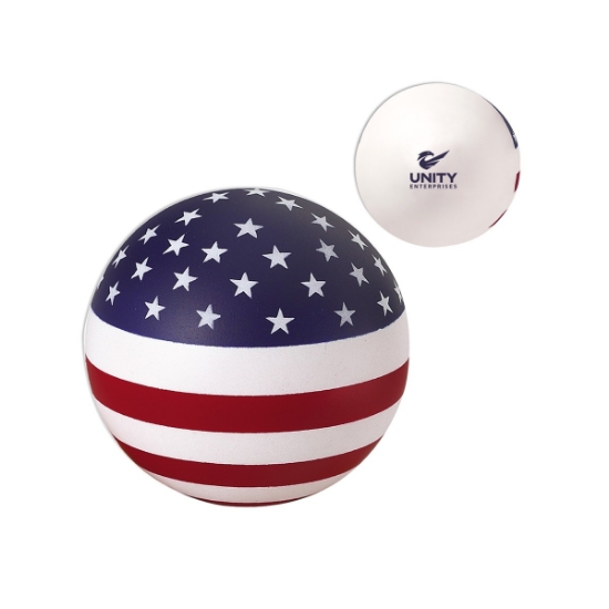 Picture of Stars and Stripes Patriotic Round Stress Ball