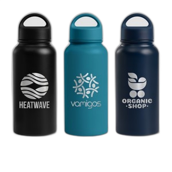 Mariner - 31 oz. Double Wall Recycled Stainless Steel Bottle - Laser - Black