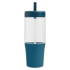 Polar Recycled Plastic Dual Tone Straw Tumbler - 40 oz. - Silkscreen - Navy Blue