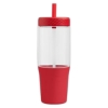 Polar Recycled Plastic Dual Tone Straw Tumbler - 40 oz. - Silkscreen - Red