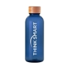 Promotional 20oz Acess rPET Bottle with Bamboo Lid Blue ADRK2