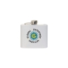 Promotional 5 Oz. Stainless Steel Hip Flask White SNGFLK