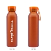 Promotional 20 oz Aluminum Bottle With Silicone Carrying Strap Orange BTL118