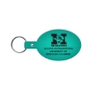 Promotional Oval Flexible Key Tag Translucent Aqua Blue 504